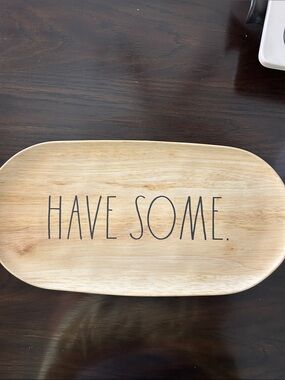 Rae Dunn wood like melamine Serving Platter - Have Some
